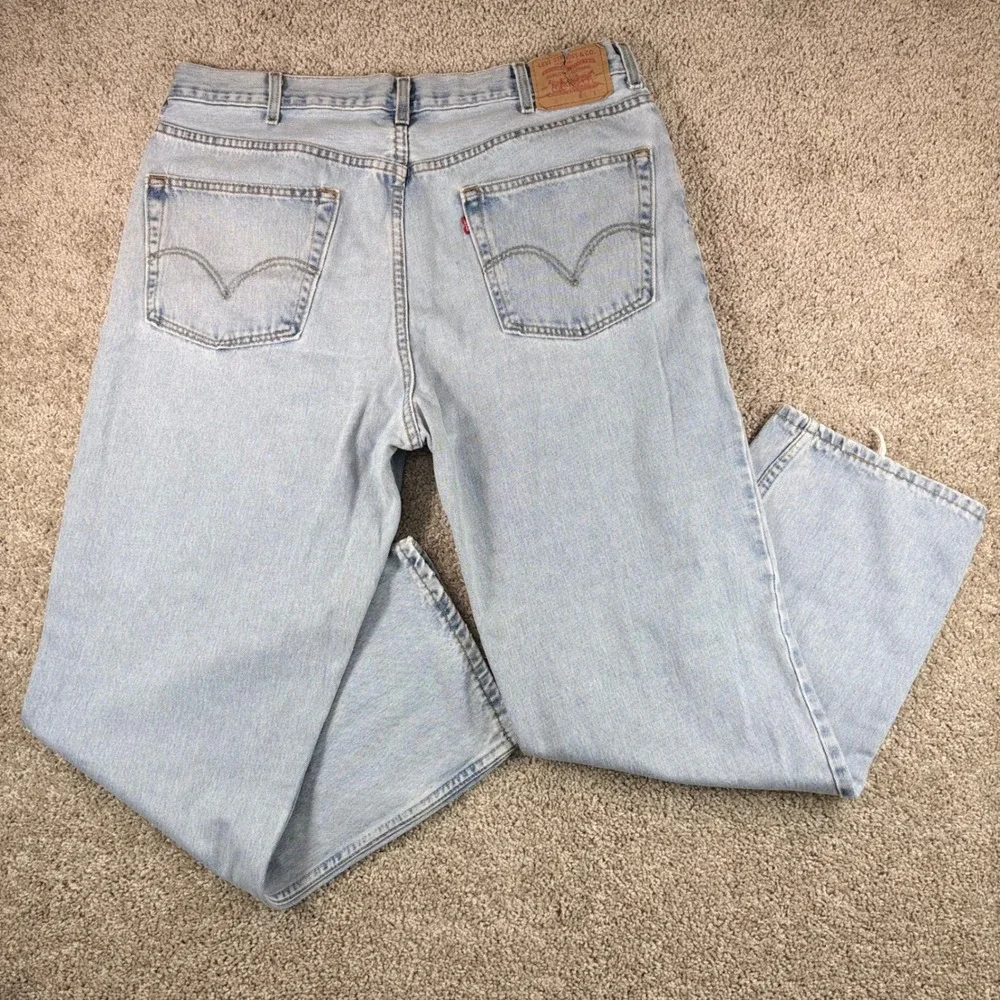 Levis Jeans 550 Relaxed Fit Mens‎ W40 L32 Light Wash Blue Cotton Denim Y2K 90s